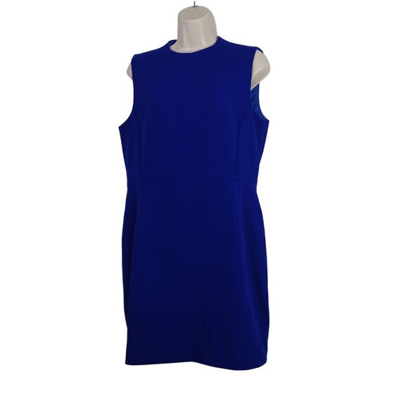 French Connection Sleeveless Blue Sheath Dress Women Size 12 Work Career - Picture 1 of 8